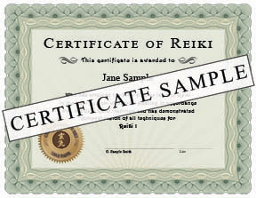 Reiki Certificate Diplomas - GREEN