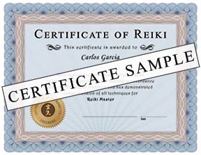 Certificate / Diploma of Reiki - Blue/Taupe