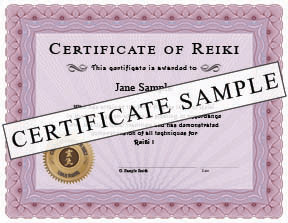 Certificate / Diploma of Reiki - Red