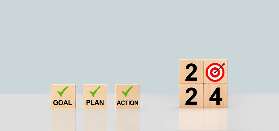 2024 Action Plan. Cubes With Text 2024, Plan, Goal, Action. To D
